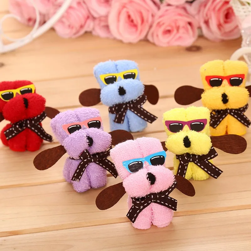 

Festive Supplies Event Party Favors Solid Dog Cotton Towel With Box Wedding Gift 10pcs/lots