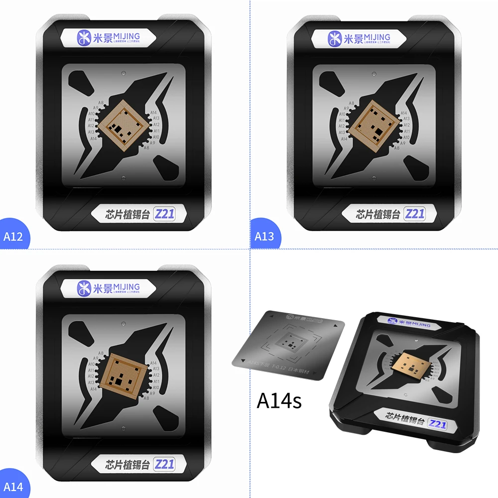 auto dent pullers Mijing Z21 8 in 1 CPU Reballing Stencil Platform For iPhone A8 A9 A10 A11 A12 A13 A14 A15 IC Chip Tin Planting Template Fixture gearwrench metric wrench set