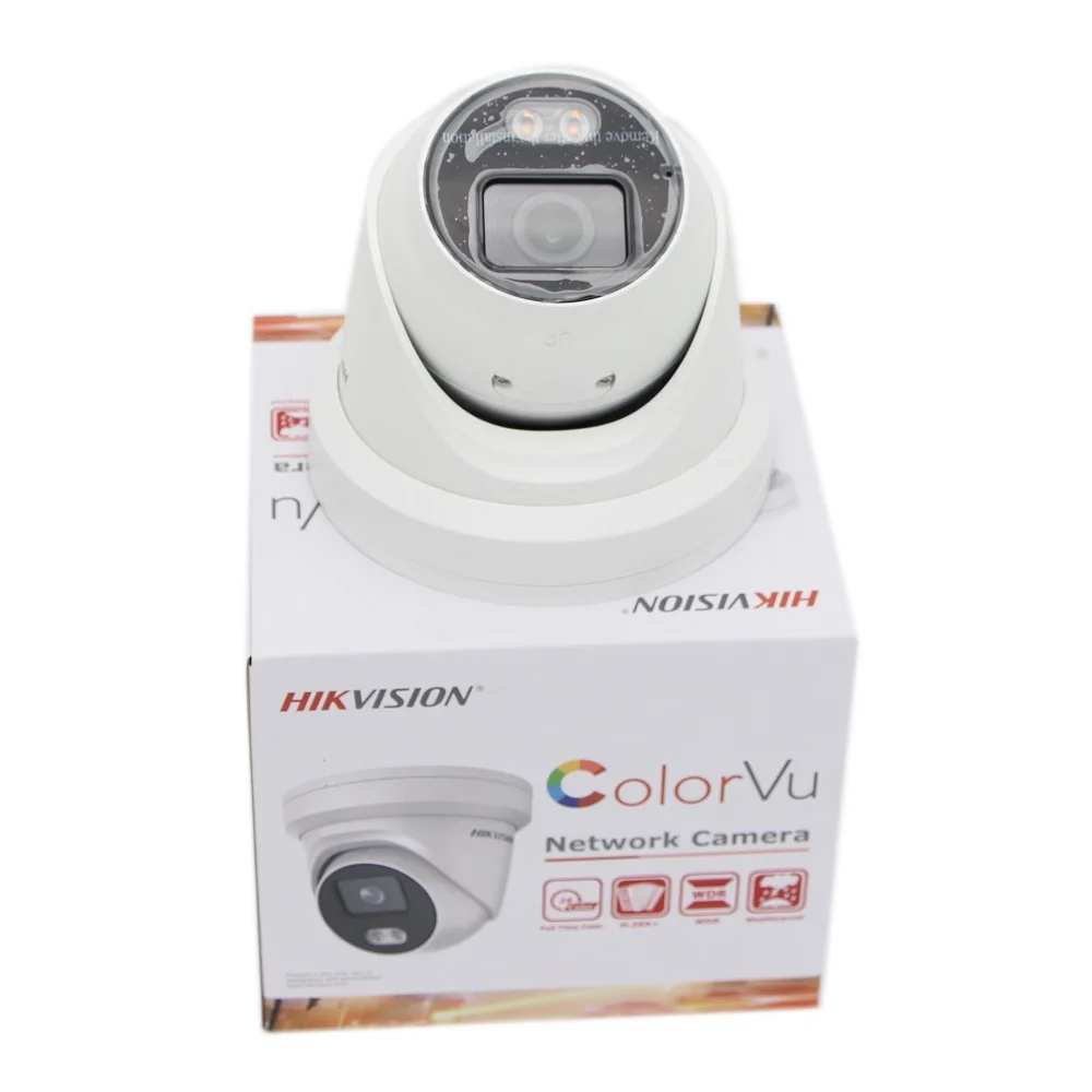 

4MP Hikvision ColorVu ip camera POE H.265+ IP67 Fixed Turret Network IP Camera Full Color DS-2CD2347G2-LU