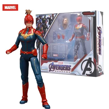 

Marvel Doll Model Captain Marvel Action Figure Avengers Toy Iron Man Spider-Man Vision Hawkeye Winter Soldier Collection Toy