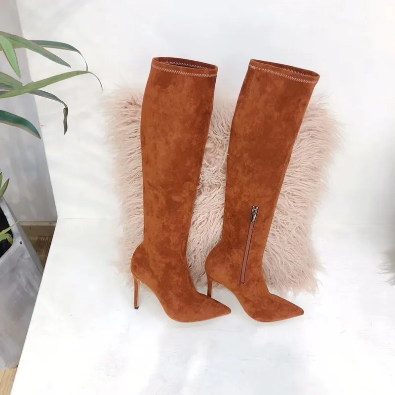 

20191114001 2019 luxury brand boots designer genuine leather runway female Europe brand top quality