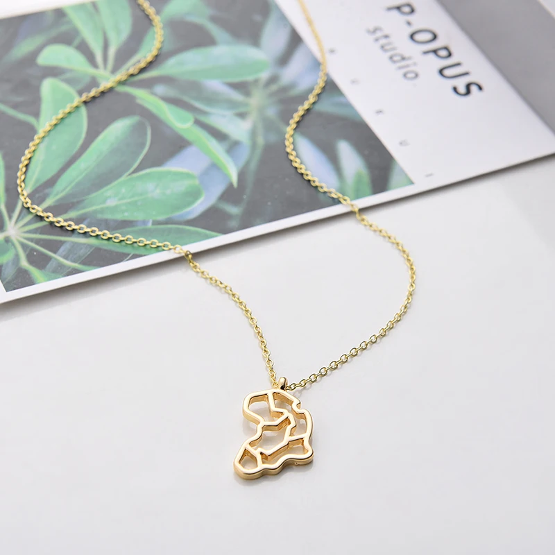 

10 Outline hollow Africa Map State geography Necklace Egypt South Africa Kenya city Hometown Clavicle Pendant Necklace Jewelry