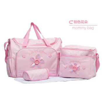

4PCS/Set High Quality Tote Baby Shoulder Diaper Bags Durable Nappy Bag Mummy Mother Baby Bag Brand New