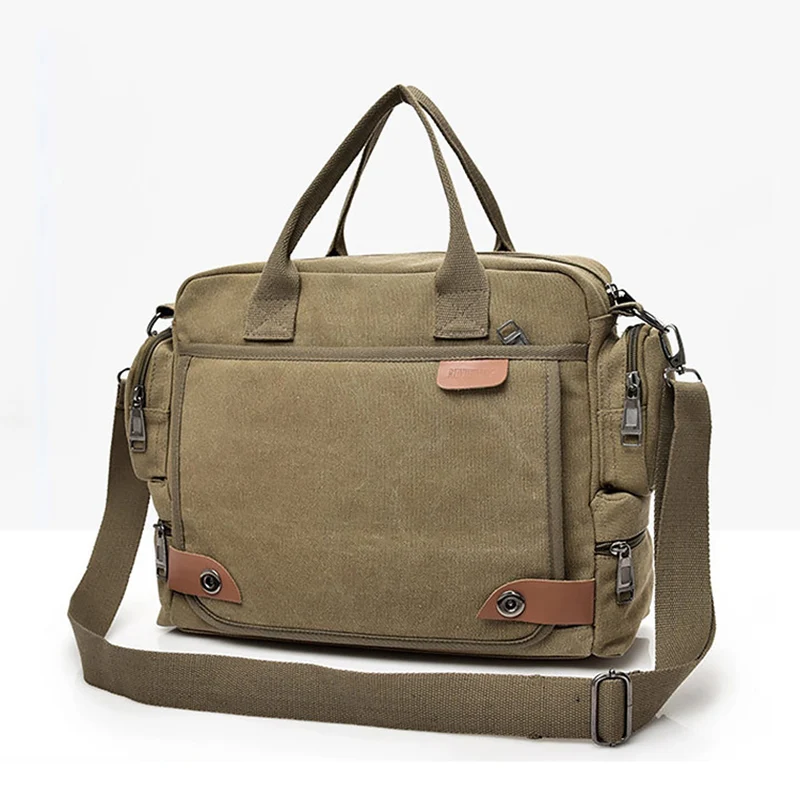 Multi-function Canvas Men Briefcase Bag Fashion Shoulder For Business Casual Crossbody Messenger Travel Bags ZXD6 | Багаж и сумки