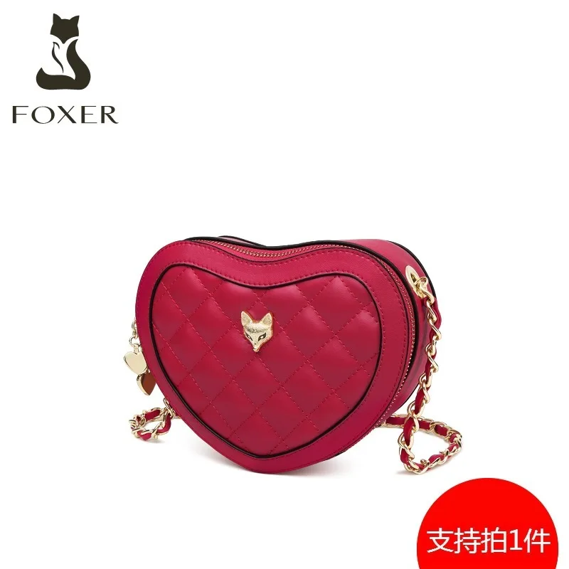 

Golden Fox Love Bag Female 2019 Mini Peach-shaped Oblique Satchel Joker Rhombus Chain Small Bag