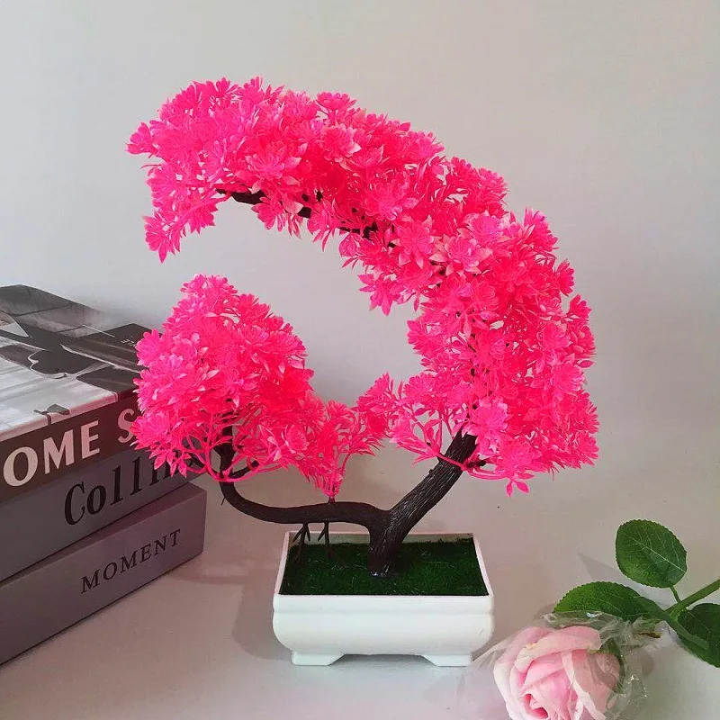 

Artificial Potted Bonsai Fake Tree Plant Office Desk Display Home Ornament Gift