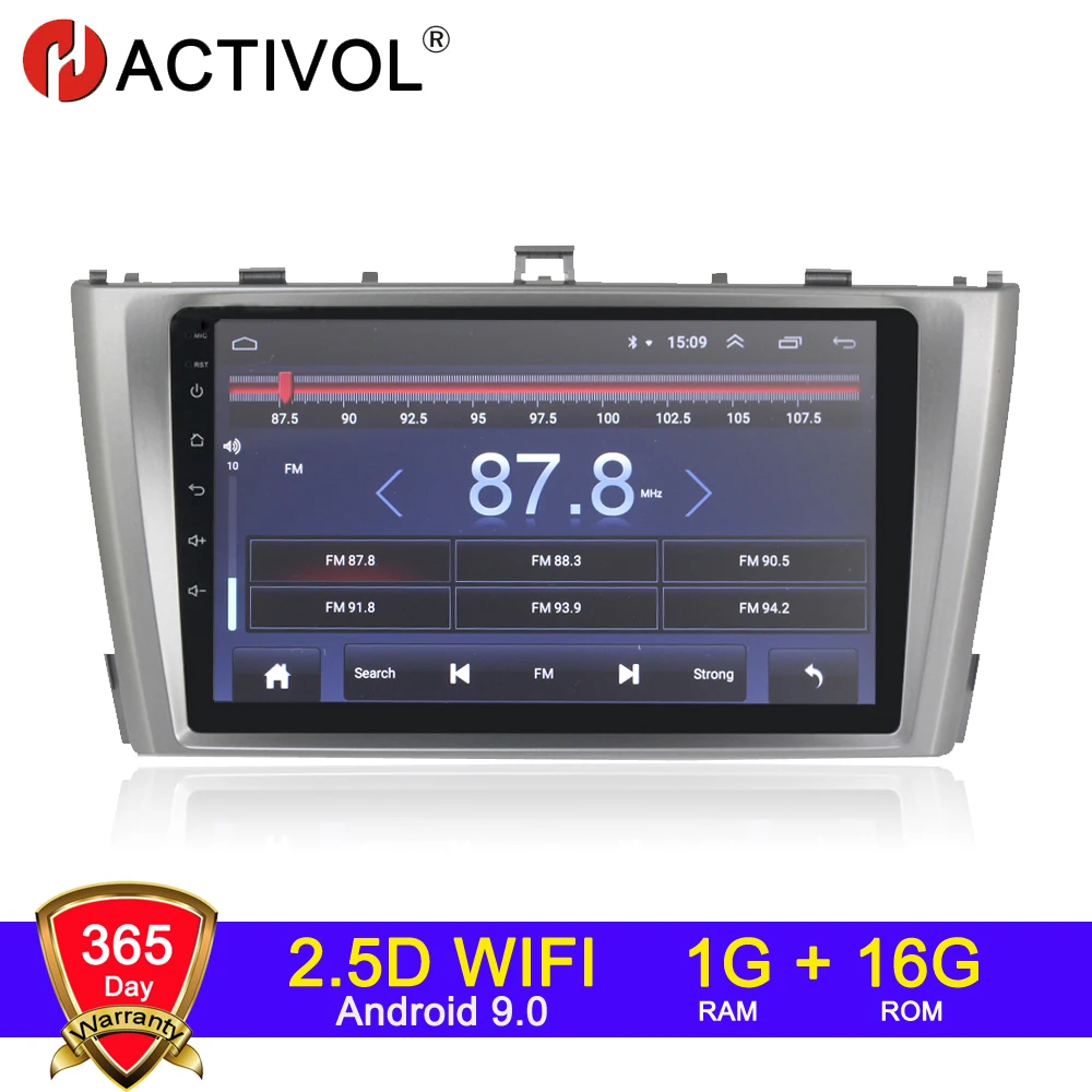 4G wifi 2G, 3 2G, Android 9,0, 2 din, автомагнитола для Toyota Avensis 2009-, автомагнитола, стерео - Цвет: Wifi 1G 16G