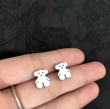 דוב וכוכב סגסוגת עגילי אישיות chainfor נשים אוזן קו מתוק קטן טרי C בצורת אוזן עצם קליפ תכשיטים