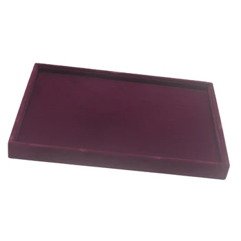 

Velvet Flat Empty Jewelry Containers Serving Display Tray Holder Case Organizer Pad