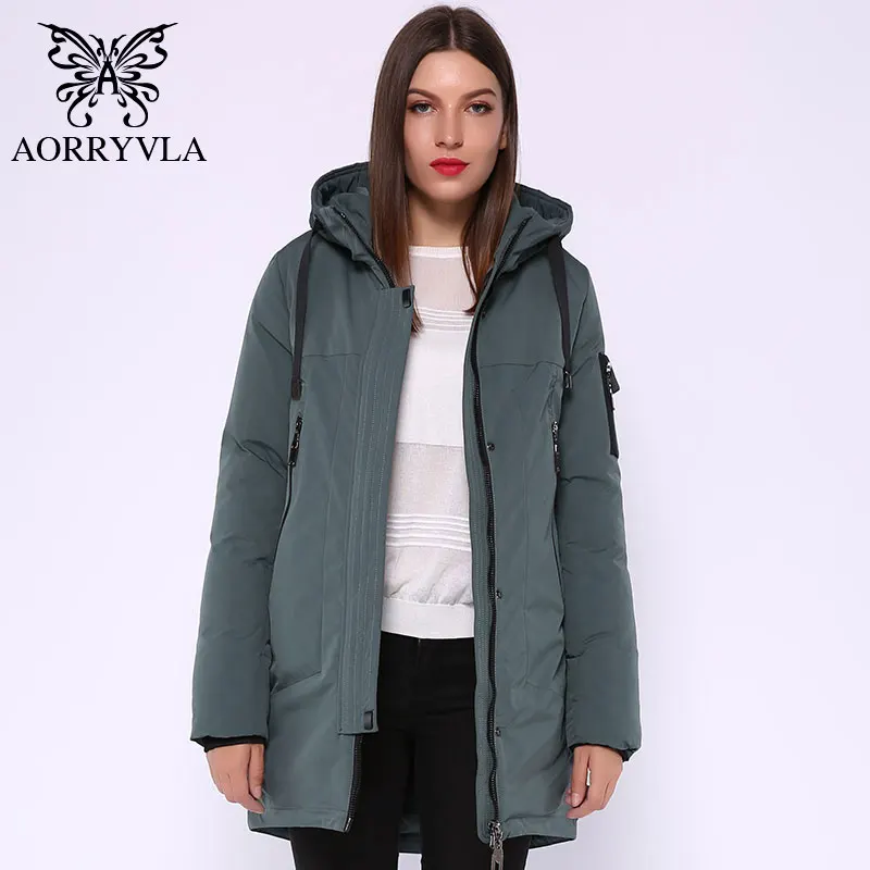 Billige AORRYVLA 2019 Neue Kollektion Winter Unten Jacke Lange Parka Mit Kapuze Mantel Dicke Jacke Frau Parka Winter Jacke Warme Hohe Qualität
