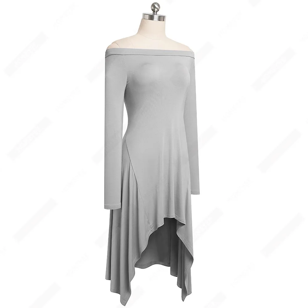 Casual Solid color Off Shoulder Sexy Tops Elegant Chic Long sleeve Autumn Tee EA183