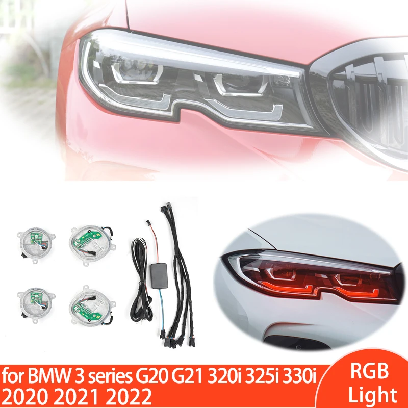 

Автомобильные аксессуары Angel Eyes свет s DRL для BMW 3 серии G20 G21 320i 325i 330i RGB светодиодная разноцветная лампа 2020 ~ 2021 пульт дистанционного управления