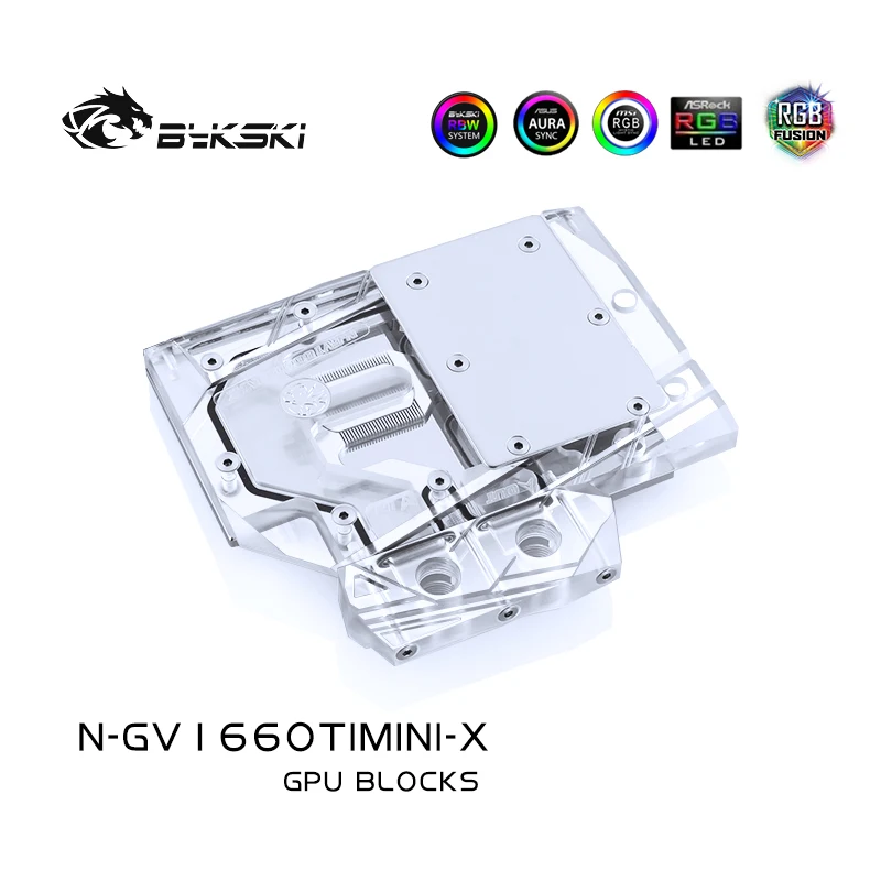 Bykski N GV1660TIMINI X полный охват блок GPU воды для VGA Gigabyte RTX1660TI мини ITX OC/2060 Windforce Графика