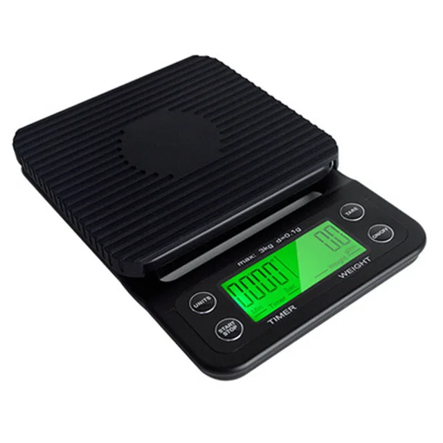 LED Digital Coffee Gator Coffee Scale with Timer 3KG/0.1g Multifunction  Kitchen Food Weighing Scale Electronic Jewelry Scale