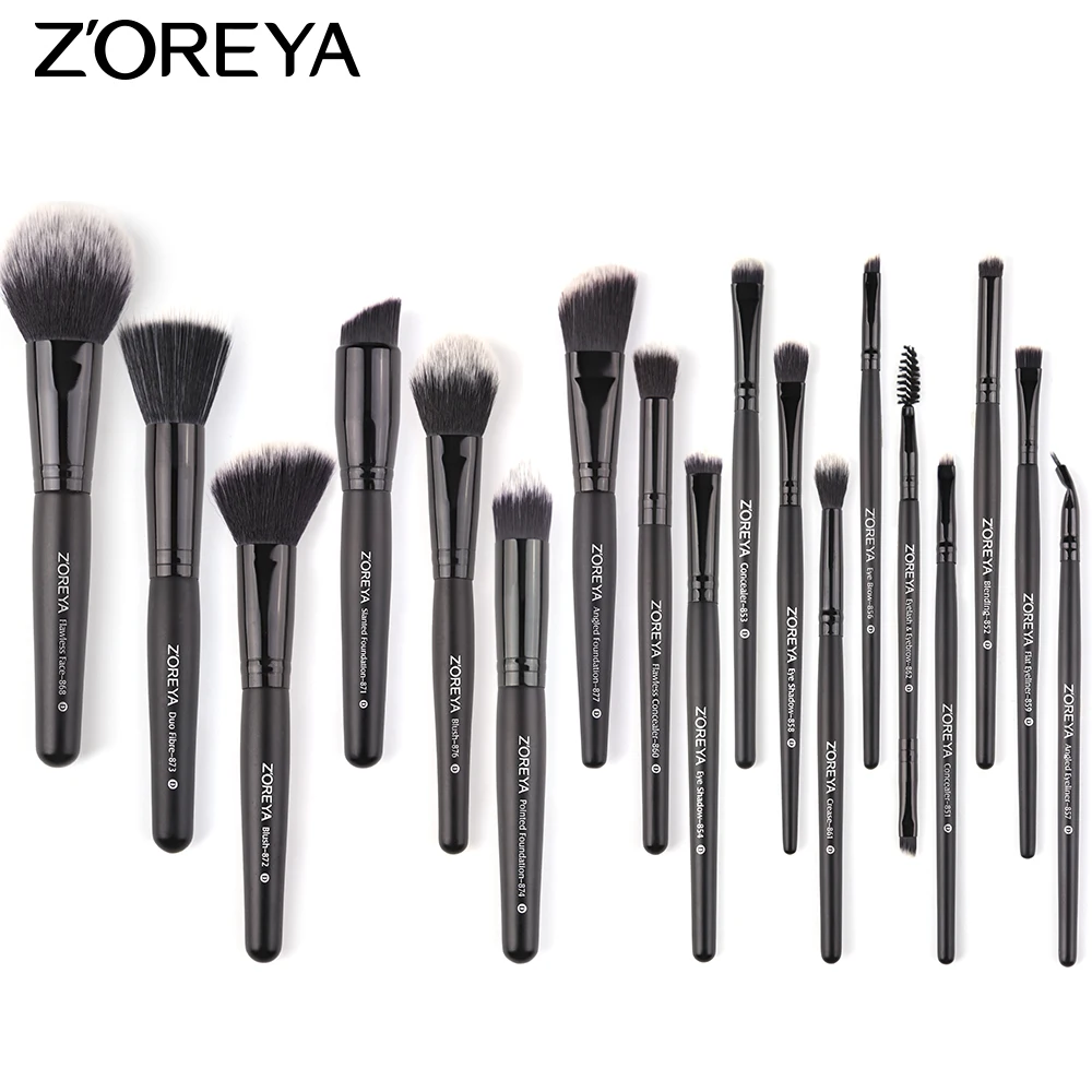 ZOREYA набор кистей для макияжа 4/7/11/18 Pro на нашем сайте! кисти для макияжа пудра Румяна «дуофибра» кисточка для нанесения теней для век в качестве косметического инструмента