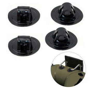 

4pcs Motor Racket Small Accessory Fixing Hook Black Engine Mount Grommet Easy Install Inflatable Boat Part Lightweight Holders