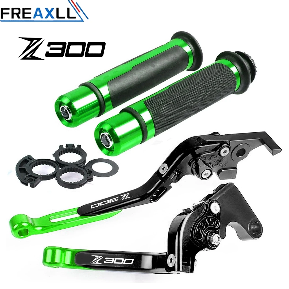 

Motorcycle CNC Adjustable Foldable Brake Clutch Lever Handle Hand Grips Set For Kawasaki NINJA 300R Z300 2008-2017 2009 2010