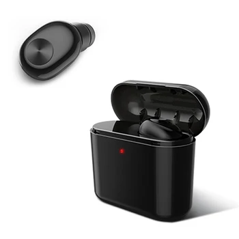 

Mini Wireless Bluetooth Earphone In Ear Earbud 700mAh Portable Charging Storage Box Earplug Unilateral Earpiece Headset