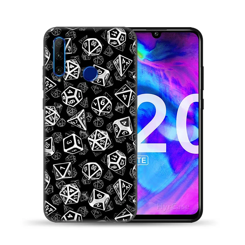 Rainbow Dice Set Phone Case For Huawei Honor 30 10i 20i 30i 9X 8X Honor20 10X Mate 10 20 Lite Pro Black Silicone Cover huawei waterproof phone case