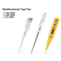 Digital AC/DC Voltage Detectors Car Circuit Tester Voltage Test Screwdriver Probe with Indicator Light Electrician Tools