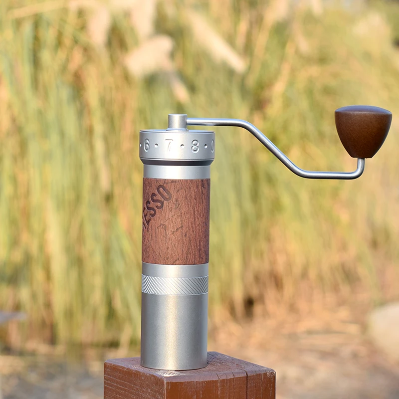 Светло-серый 1zpresso K-pro кофемолка портативная ручная кофейная мельница 304 из нержавеющей стали заусенцы регулируемые 40 мм с титановым покрытием - Цвет: Светло-серый