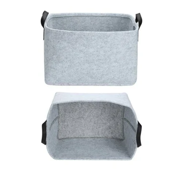 

Perfect Felt Storage Basket Closet Toy Hamper Laundry Bag Shelf Box Organizer For Stationery, Bags, Remotes, Books And Magazines