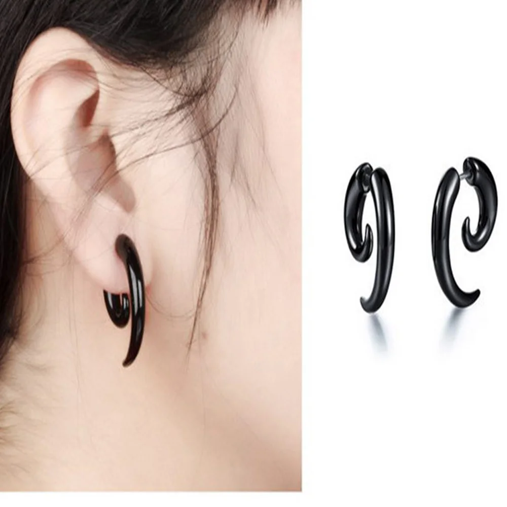 

2pcs Acrylic Fake Cheater Twist Spiral Ear Taper Gauges Expander Earring plug Body piercing jewelry