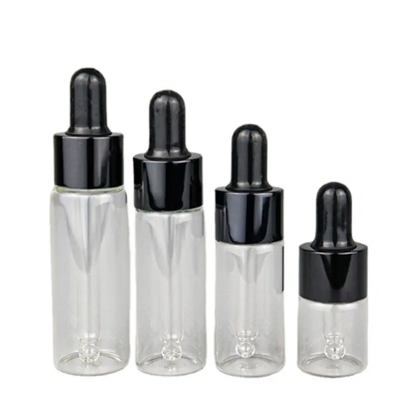 20pcs/lot 5ml 10ml 15ml 20ml Clear Glass Dropper Bottle Portable Glass Eye Dropper Aromatherapy Esstenial Oil Bottle vissko volcanic aroma flame diffuser essential oil lamp 130ml usb portable air humidifier aromatherapy fragrance diffusers