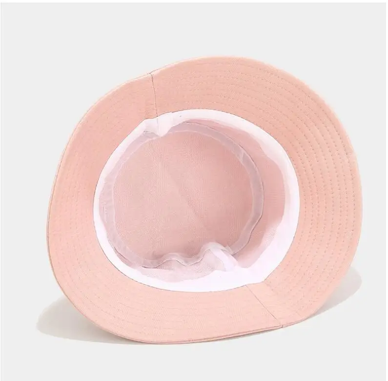 Solid color black white Bucket Hats Fishing Caps Women Men beige bob hat summer fashion Classic panama for students