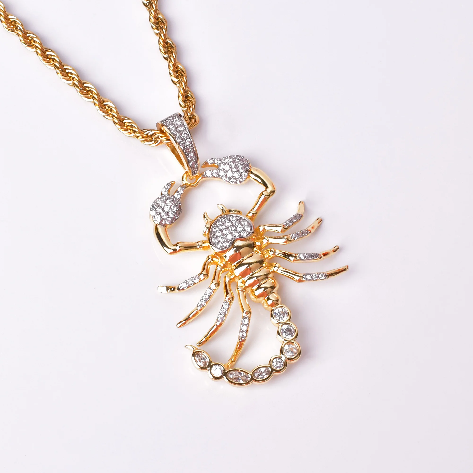 Animal Scorpion Pendant Necklace Men's Women Hip Hop Jewelry 4
