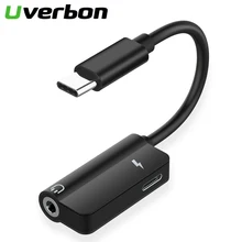 2 в 1, адаптер для наушников, аудио адаптер, USB C, кабель для зарядки, 3,5 мм разъем, AUX, конвертер для наушников для huawei, samsung, Xiaomi