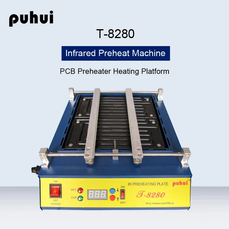 PUHUI T-8280 инфракрасный аппарат для предварительного подогрева PCB подогреватель 0-450 градусов Цельсия нагревательная платформа 220 В или 110 В