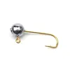 Rompin 10Pcs/Lot mini Golden Color Head Hooks 1g  Lead Head Hook Lure Hook Jig Head Soft Lure Ice Texas Fishing Tackle Hooks ► Photo 3/6