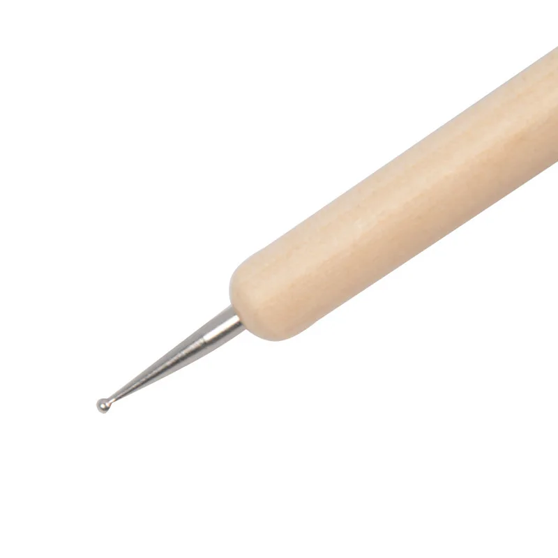 5Pcs Wooden Ball Stylus Dotting Tools Set Embossing Pattern Clay Sculpting Modeling Tools For Manicure Rhinestone Picker Tool 4