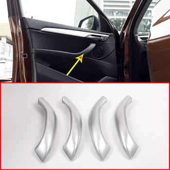 

Car Accessories 4Pcs Matte Silver ABS Chrome Car Interior Door Handle Trim For BMW X1 F48 2016-2019 & X2 F47 2016-2019