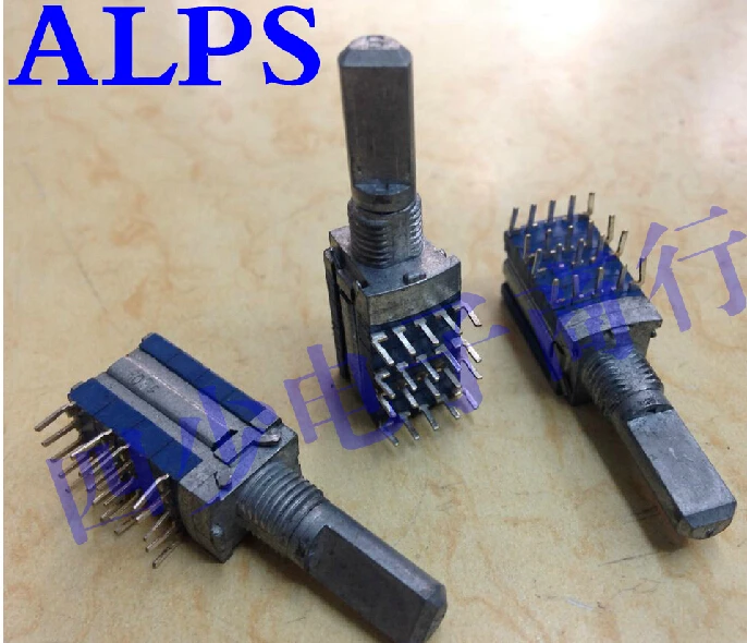 

2PCS/LOT ALPS Alps SRBM band switch, rotary switch 4, 4 axis long 20MM