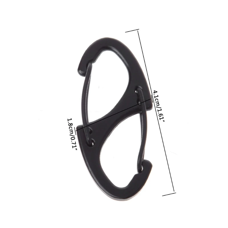 

2pcs 8 Shape Carabiner Mini EDC Keychain Portable Outdoor Hook Hang Buckle Clasp
