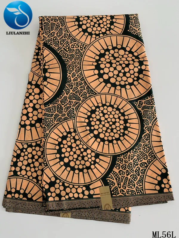 LIULANZHI африканская восковая ткань s Горячая Распродажа 6 ярдов полиэстер Анкара восковая ткань для платья ML56L01-ML56L10