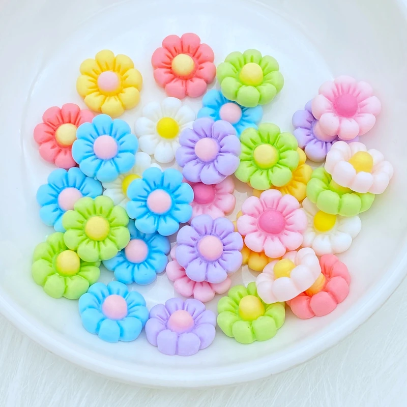 Resin Mini Floret Flat Back Cabochon resin crafts accessories resin crafts miniature ornament ornament crafts 12.5mm 30Pcs