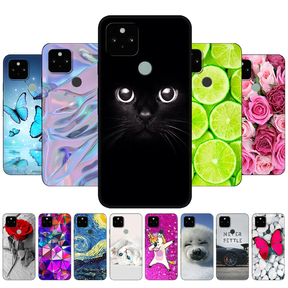 Per Google Pixel 5 Custodia Cover Posteriore Per Google Pixel 5A 5G Custodia Su Google Pixel 5 Xl 5G 4G Custodia Pixel5 A 5Xl Custodia In Tpu Nera