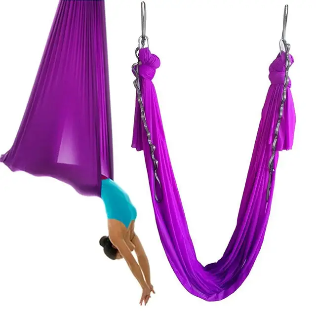 Full Set Anti gravity Aerial Yoga Hammock Fabric Fly Swing Trapeze Yoga Inversion Exercises Device Home