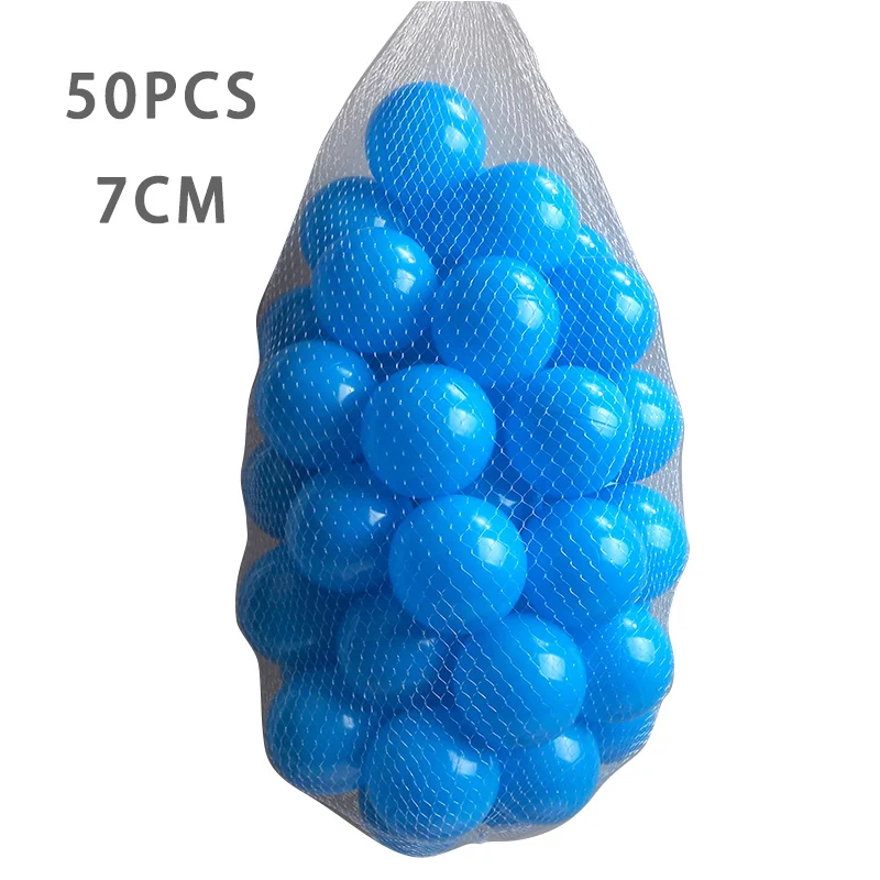 50 шт./лот экологически чистый мяч океан мяч яма для детей, для игры в ванной игрушка для плавания детский водный бассейн пляжный мяч мягкая игрушка из пластика диаметр 7 см - Цвет: WJ3709LB