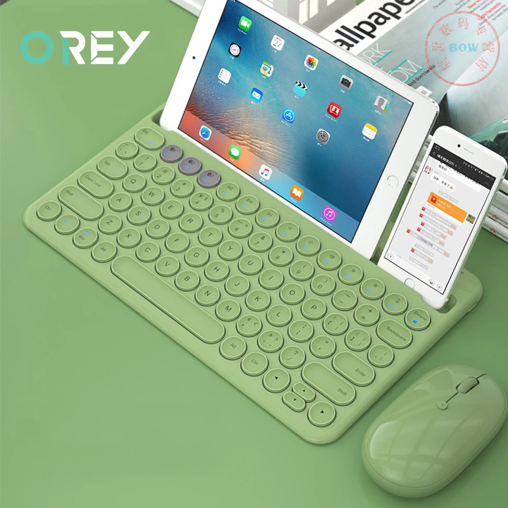 Bluetooth клавиатура Беспроводная игровая мышь набор Бесшумная мини для iPad Волшебная