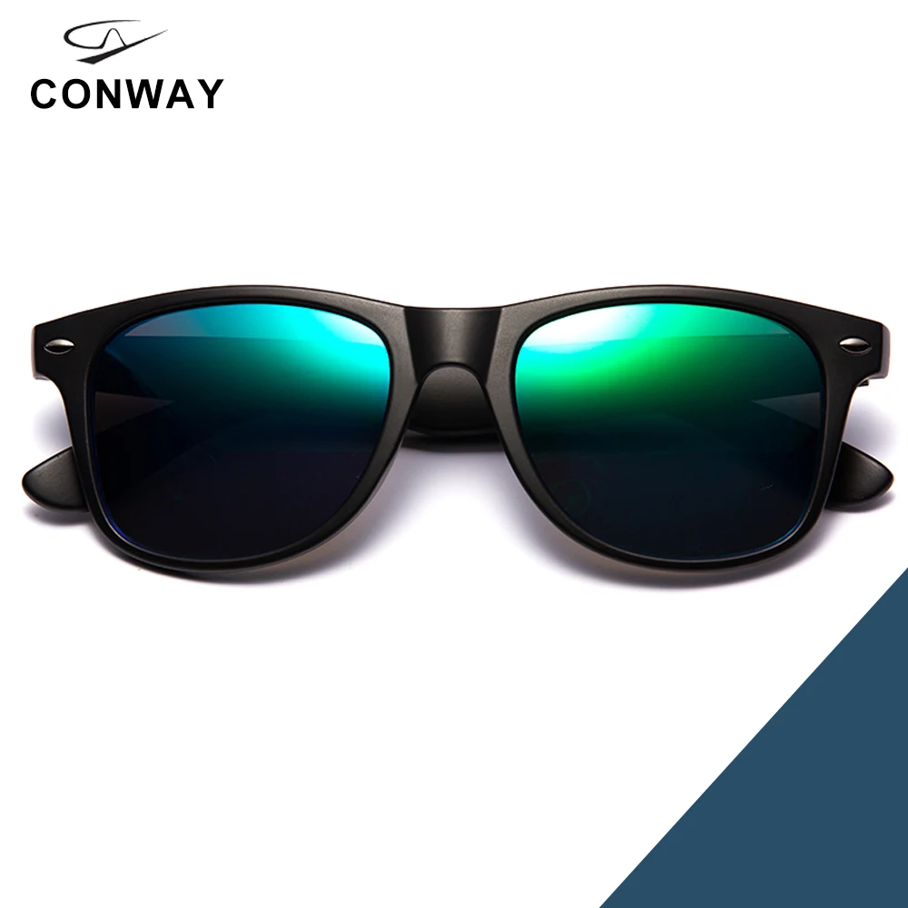 Black-Green Mirror Conway, винтажные брендовые дизайнерские солнцезащитные очки для мужчин и женщин, поляризованный Ультрафиолетовый блок, солнцезащитные очки с чехлом, несколько цветов на выбор - Цвет линз: Black-Green Mirror