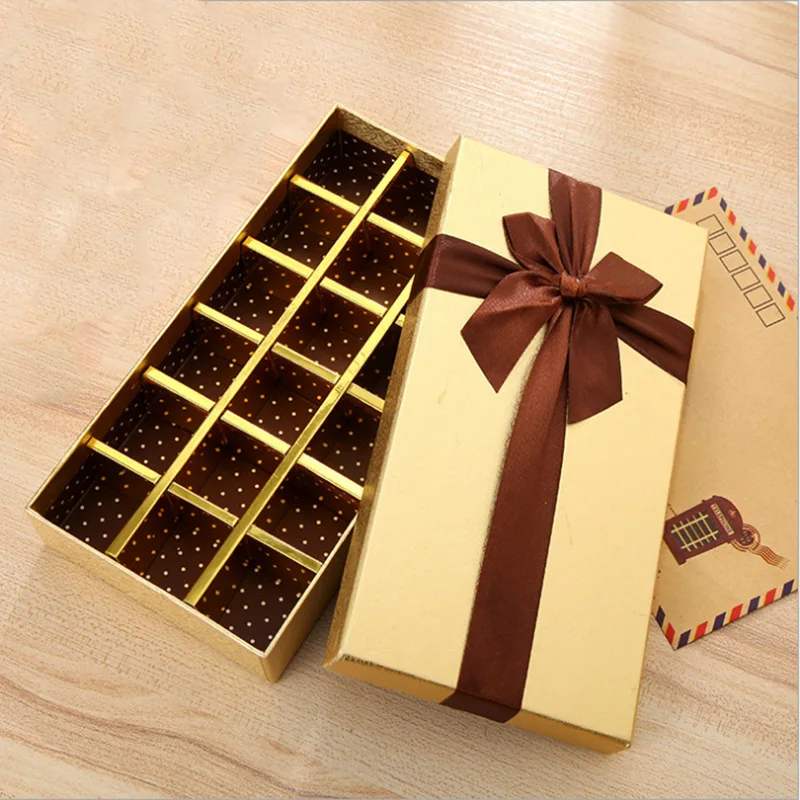 

Gold 18 Lattice Chocolate Gift Box 9 Paper Crane Candy Box Gift Box Valentine's Day Christmas Birthday Party Gift Boxes Bags