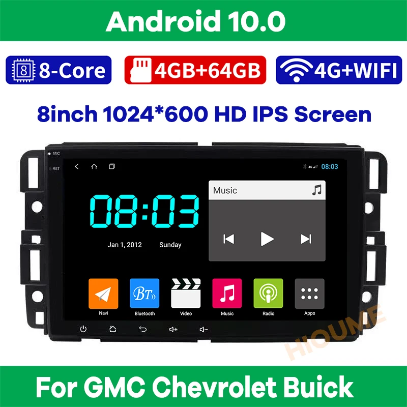 8 &quotAndroid 10 8Core 4 Гб + 64G Автомобильный мультимедийный плеер GPS навигации автомобиля