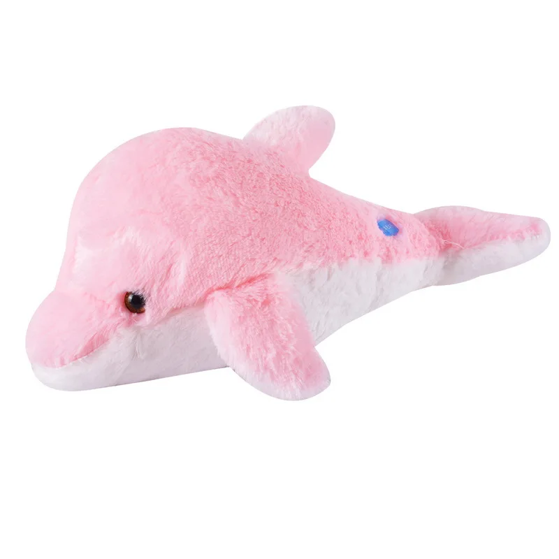 dolphin pink 34 см креативная игрушка светящаяся Подушка Мягкая Плюшевая светящаяся красочная подушка со звездами светодиодный светильник игрушки подарок для детей для девочек - Цвет: dolphin pink