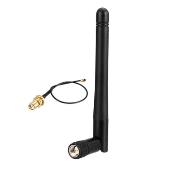2ピース1メートルアンテナrp-sma同軸ケーブル用wifiルーターブラック100センチ