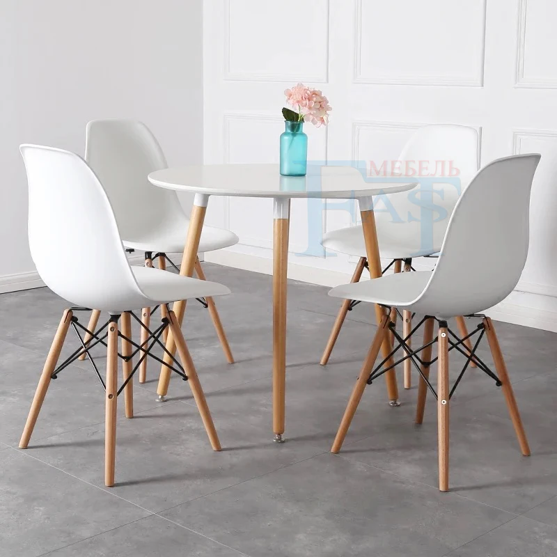 Домашний обеденный стол прямоугольный стол белая краска стол на буковых ножках кухонный стол современный стол 120*60 см для русской семьи