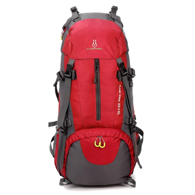 60л альпинистский походный рюкзак Кемпинг альпинистский рюкзак спортивный рюкзак для путешествий на открытом воздухе спортивный рюкзак альпинистский рюкзак - Цвет: Красный цвет